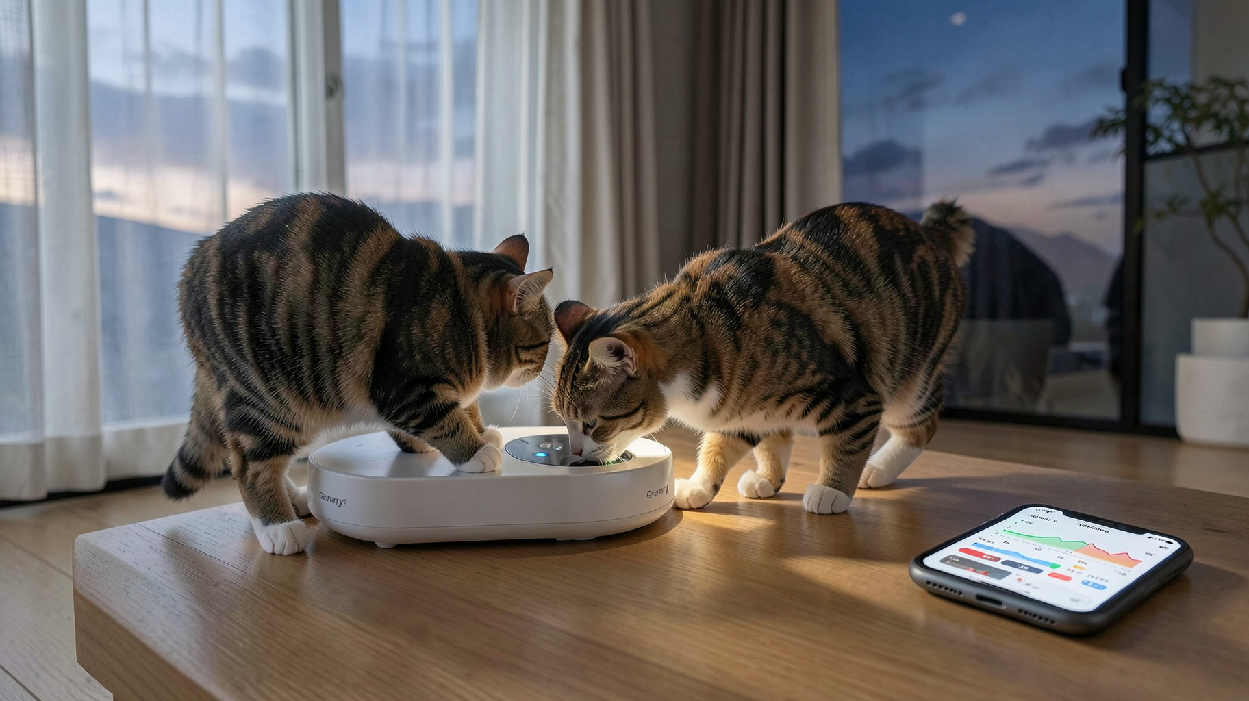 Petlibro Granary 2が示すAI給餌器の新標準、多頭飼育の健康管理をどう変えるかを象徴するイメージ写真